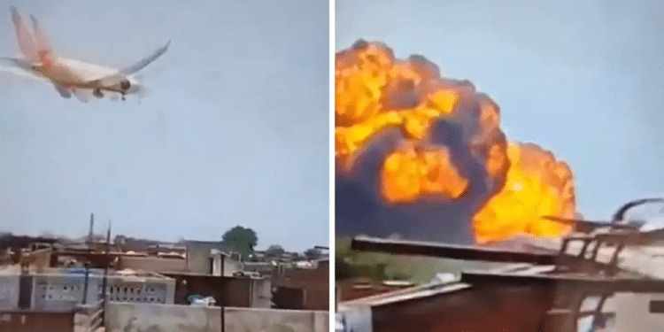 Air India plane crashes near Ahmedabad airport 242 aboard Air India flight crash at Ahmedabad airport