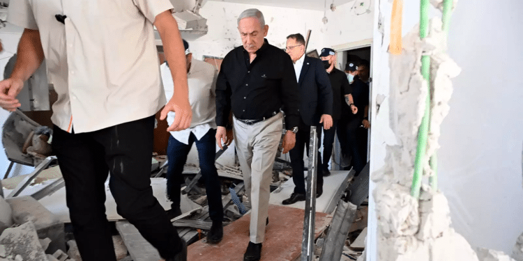 Israeli Prime Minister Benjamin Netanyahu at the attack site in Bat Yam, central Israel, on June 15, 2025 LATEST UPDATES: Operation Rising Lion – Day 3