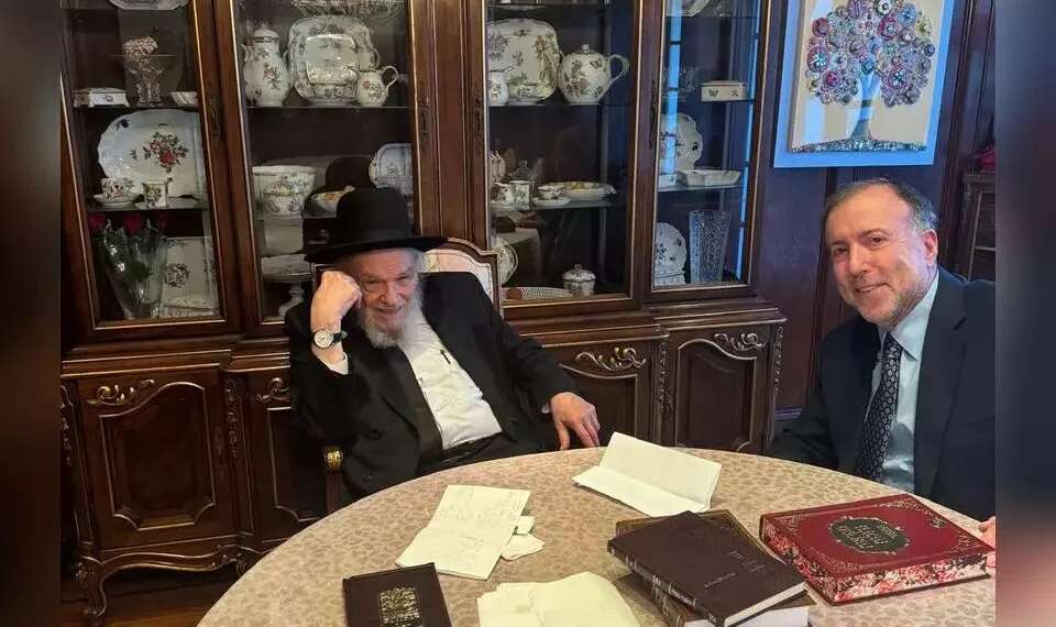 Rabbi Moshe Hillel Hirsch, leader of the Lithuanian-Haredi community, meets with businessman David Hager Compromise emerges between top Haredi Rabbi and key backer of Ultra-Orthodox soldiers