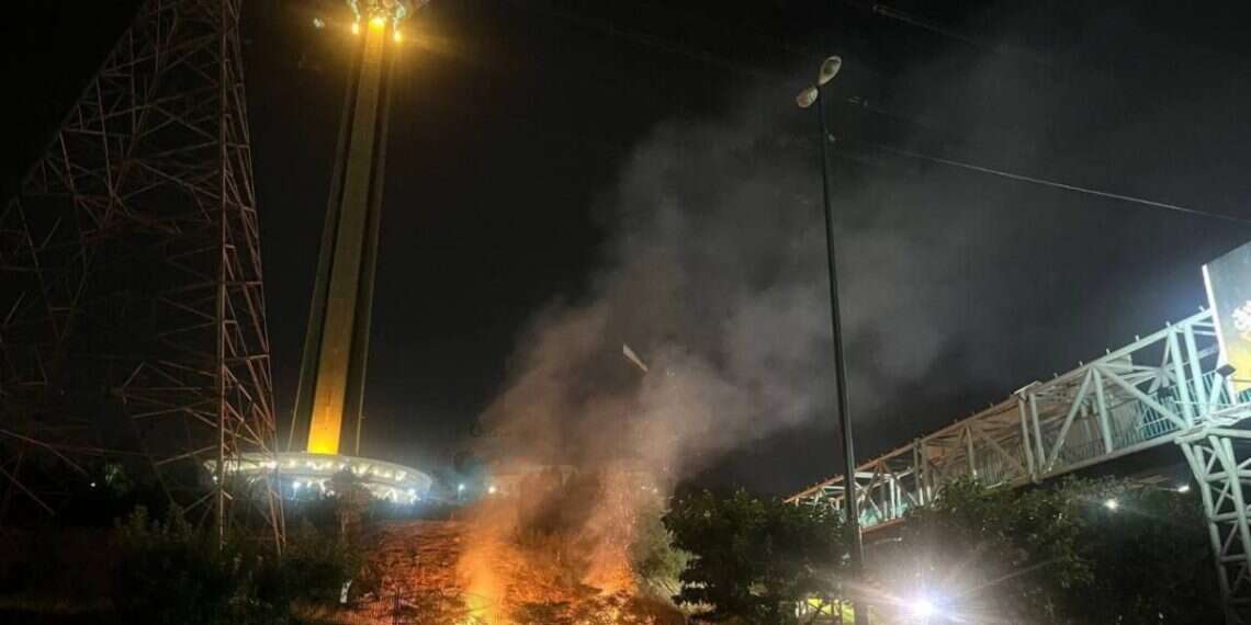 Tehran's famous Milad Tower ablaze; Iran blames Mossad