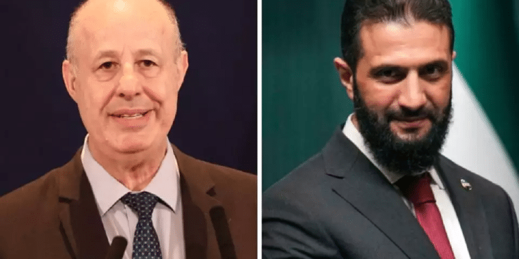 Head of Israel's National Security Council Tzahi Hangebi (L) and Syrian President Ahamd al-Sharaa (R) Israel's National Security Council chief confirms direct Israel-Syria talks