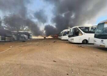 Impact in the Sharon region. Photo: Israel Fire and Rescue Services Rocket sirens sound across Israel following launches from Iran