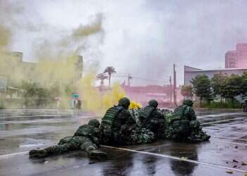 Taiwan's military storms Taipei's metro in message to Beijing