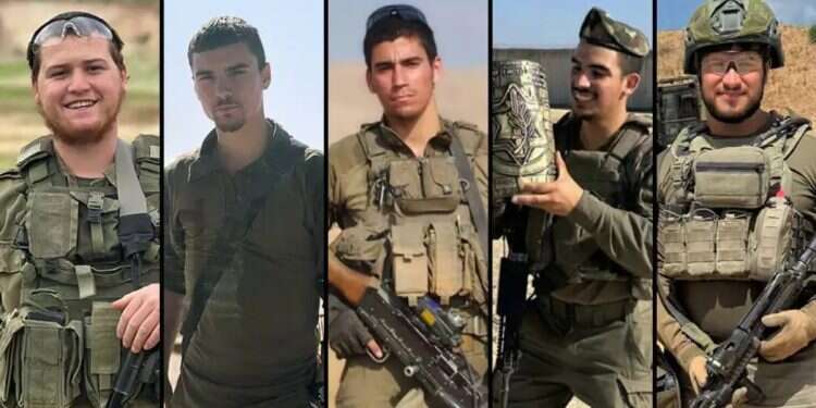 Five IDF soldiers killed in Gaza IED incident