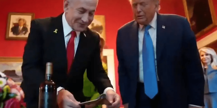 Netanyahu's special gift to Trump: B-2 bomber-shaped mezuzah