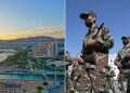 Houthi fighters alongside Eilat. Photo: EPA, Yehuda Ben Yitach IDF on alert as Houthis aim to raid Israel