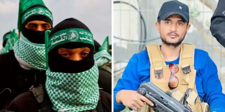 Yasser Abu Shabab and Hamas terrorists.
Photo: Reuters Anti-Hamas militia leader: 'We will fight Hamas even if a ceasefire is reached'