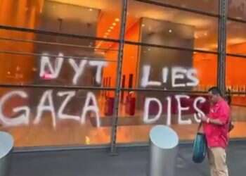 Pro-Palestinian activists vandalized New York Times headquarters