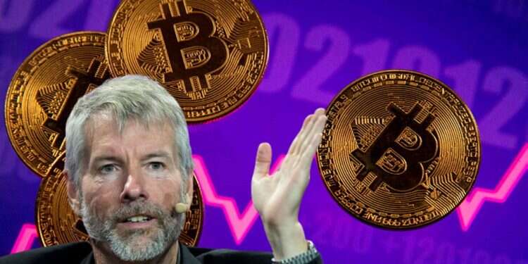 Michael Saylor, chairman and CEO of Strategy. Background: A representation of virtual currency Bitcoin is seen in front of a stock graph in this illustration taken March 15, 2021. 'Sell kidney, keep Bitcoin': Who supports Michael Saylor's crypto vision