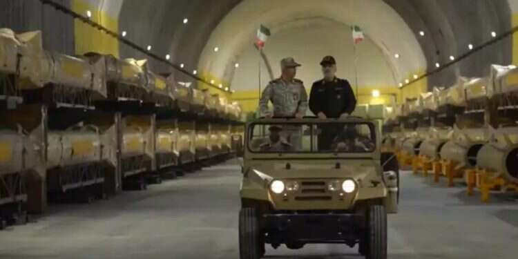 An Iranian propaganda video showcases the underground missile facility that was targeted in an airstrike. Photo: Arab Networks Report: China transferred air defense systems to Iran after ceasefire