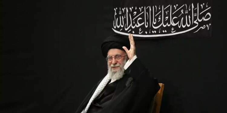 Khamenei makes a public appearance. Photo: Iranian Networks Iran's Supreme Leader emerges from bunker