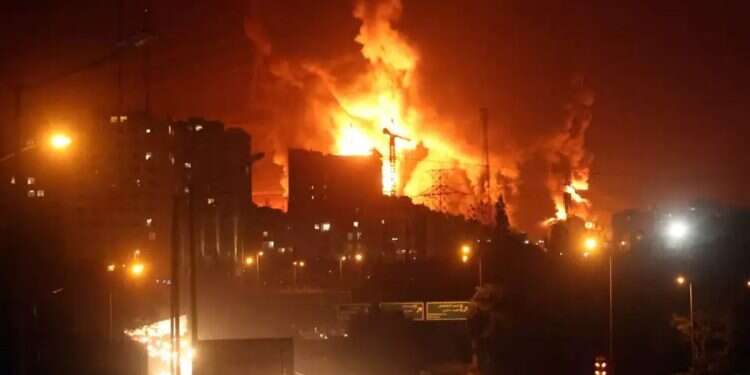Israeli strike in Tehran during Operation Rising Lion. Photo: AFP Report: Iranian dissidents trained by Israel neutralized Tehran's air defenses