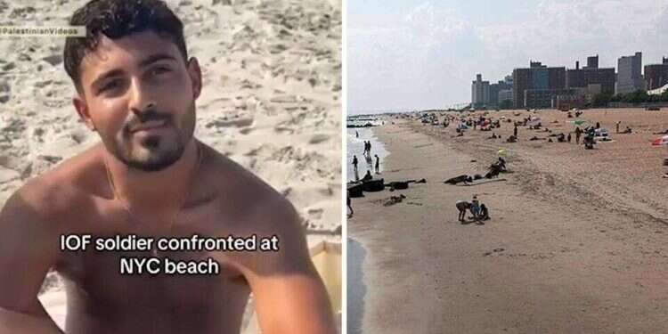 Three Israeli tourists enjoying a New York beach experienced targeted harassment from an anti-Israeli activist who approached them after identifying a Star of David necklace Soldiers harassed in NY over Gaza military service