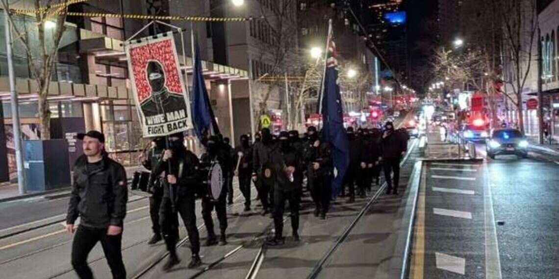 'White man fight back': Neo-nazis parade through Melbourne