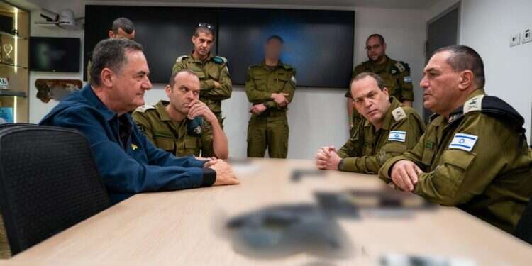 Defense Minister Israel Katz speaks with IDF Chief Eyal Zamier in August 2025 Plan to take over Gaza City gets official green light