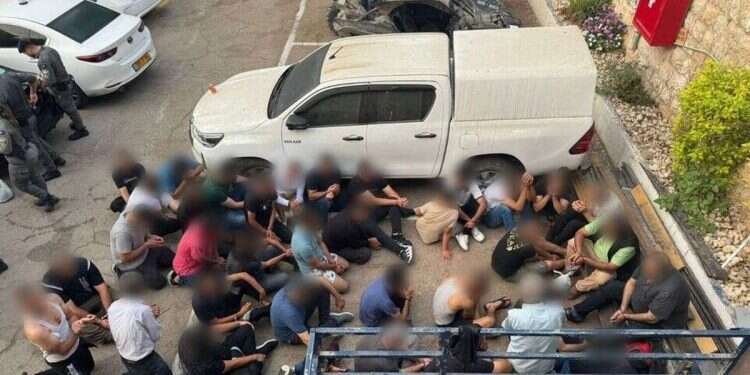 Police arrest 42 illegal Gazans in Nazareth