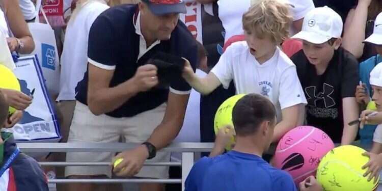 US Open fan who snatched souvenir from young boy identified