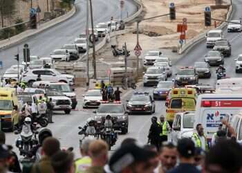 WATCH: Dashcam shows crowds flee highway gunmen