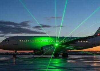 Where did the mysterious laser that struck planes come from?