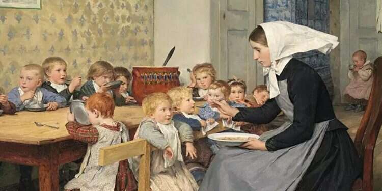 “And your sons and daughters shall prophesy.” The Nursery by Albert Samuel Anker, Switzerland, 1890 Redemption around the corner