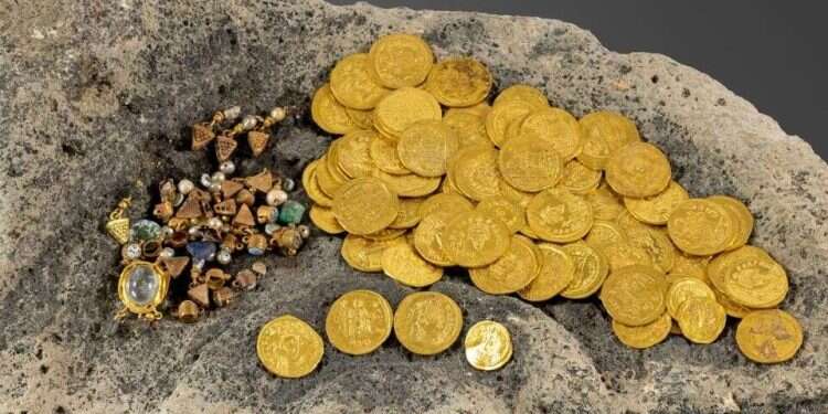 Nearly 100 Byzantine-era coins discovered at Sea of Galilee