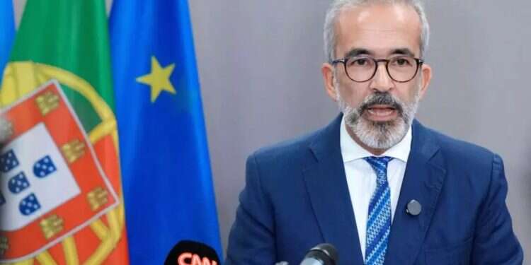 Portuguese Foreign Minister Paulo Rangel announces the recognition of a Palestinian state. Photo: Reuters Portugal recognizes Palestinian state after Britain, Canada and Australia