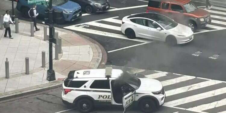 Secret Service vehicle bursts into flames outside White House ahead of Netanyahu-Trump meeting