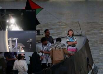 Greta Thunberg's flotilla 'set on fire' by drone, crew say