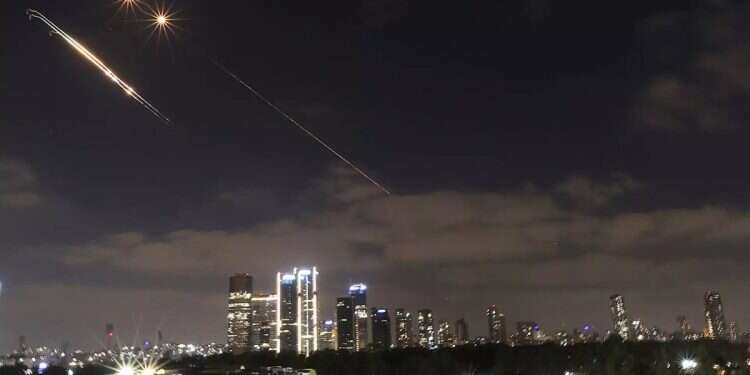Interceptions over Ramat Gan during the war with Iran. Photo: Koko Israel is in danger of facing Iran in a weakened position