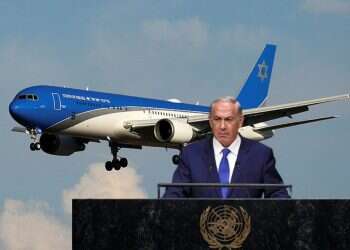 Why did Netanyahu's plane take a detour en route to UN?
