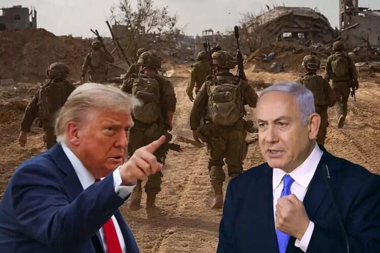 Trump and Netanyahu against the backdrop of the Gaza Strip. Photo: IDF Spokesperson’s Unit, Koko, Reuters Trump and Netanyahu against the backdrop of the Gaza Strip. Photo: IDF Spokesperson’s Unit, Koko, Reuters