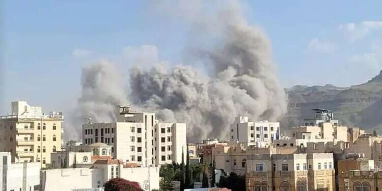 Israel strikes Sanaa as Houthi leader delivers speech