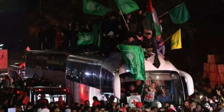 Palestinians celebrate in Ramallah the return of released terrorists. Photo: EPA The abduction of Israelis is now normalized