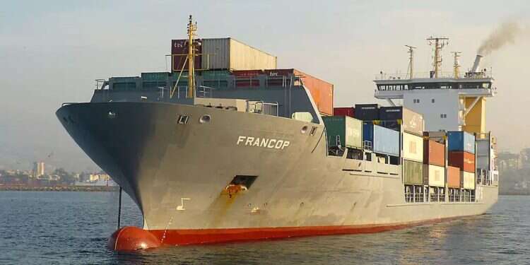 An Iranian ship en route to a port in Lebanon. Photo: AP US opens naval front with Iran, Tehran threatens retaliation