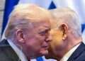 US President Donald Trump (L) speaks with Israeli Prime Minister Benjamin Netanyahu at the Israeli parliament, the Knesset, in Jerusalem on October 13, 2025 Trump stopped Israel 3 times; he did the right thing