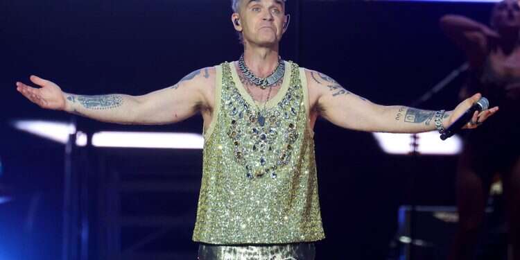 British pop star Robbie Williams performing in Israel on June 1, 2023 Robbie Williams forced to abandon Istanbul concert amid security concerns