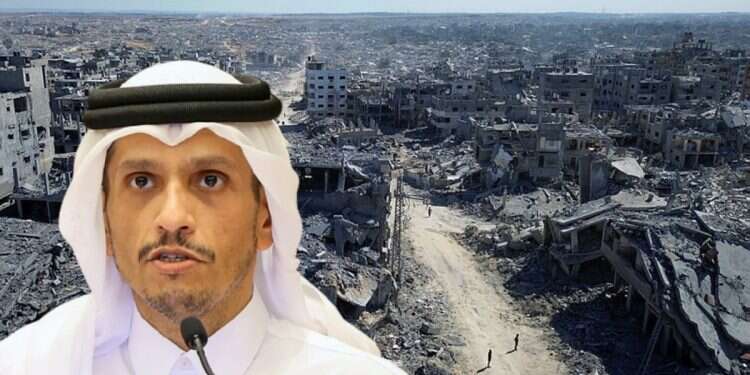 Qatari Prime Minister Mohammed bin Abdulrahman against the backdrop of Gaza Qatar equipment enters Gaza, sparks Hamas reconstruction fears