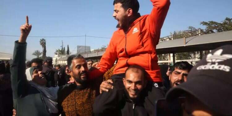 Release of terrorists in Ramallah. Photo: AFP