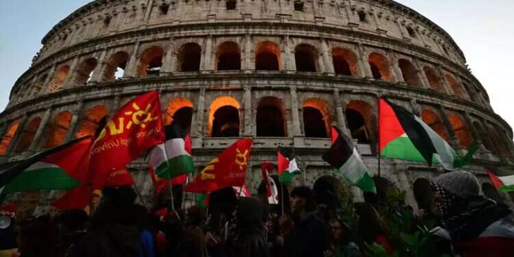 Protest in Rome against Israel. Photo: AFP Italy erupts over Gaza flotilla with nationwide protests