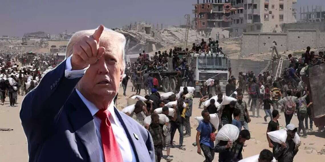 President Donald Trump against the background of Gaza The hidden danger in Trump's ceasefire deal