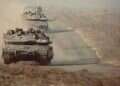 Tanks on the Gaza border. Photo: IDF Spokesperson’s Unit IDF shifts to defensive posture in Gaza