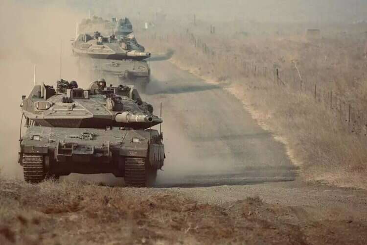 Tanks on the Gaza border. Photo: IDF Spokesperson’s Unit