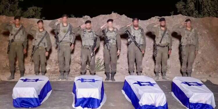 Israel Defense Forces soldiers carry the coffins of deceased hostages. Photo: IDF Spokesperson’s Unit More deceased hostages returned as Israel imposes sanctions on Gaza over delay