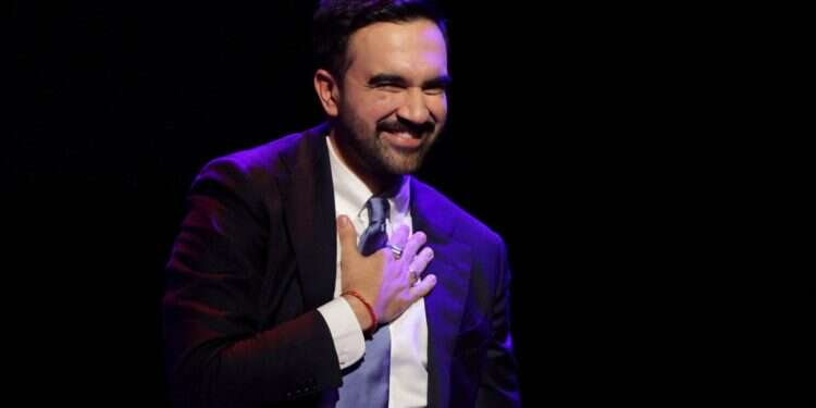 Democratic candidate for New York City mayor Zohran Mamdani reacts after winning the 2025 New York City Mayoral race, at an election night rally in the Brooklyn borough of New York City, New York, November 4, 2025
Middle East celebrates Mamdani's victory