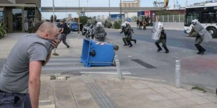Violent clashes erupted at Crete's Souda port as pro-Palestinian protesters attacked Israeli cruise passengers from the Crown Iris, blocking buses for hours while police deployed tear gas and made multiple arrests in escalating demonstrations that continued into Chania's old city Crete stages violent protest against Mano cruise passengers