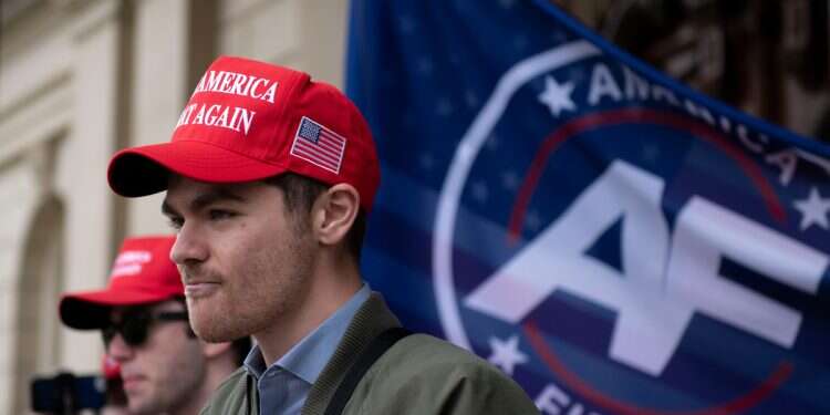 Nick Fuentes, far-right activist, holds a rally at the Lansing Capitol, in Lansing, Mich., Nov. 11, 2020 Inside the Christian response to Nick Fuentes and far-right antisemitism