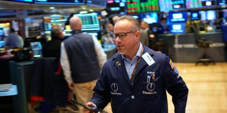 Robert Arciero works on the floor at the New York Stock Exchange in New York, Wednesday, Oct. 29, 2025 S&P 500 futures up 0.1%; Dow futures flat as government shutdown reaches day 34
