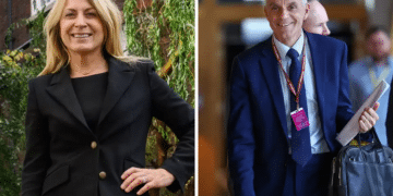 BBC's director general, Tim Davie (R), and news division chief Deborah Turness (L) BBC leadership resigns amid bias allegations over Trump, Gaza coverage