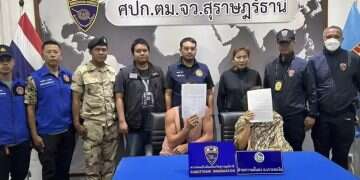 The couple during their arrest Israeli couple's sex at Thai waterfall lands them in hot water