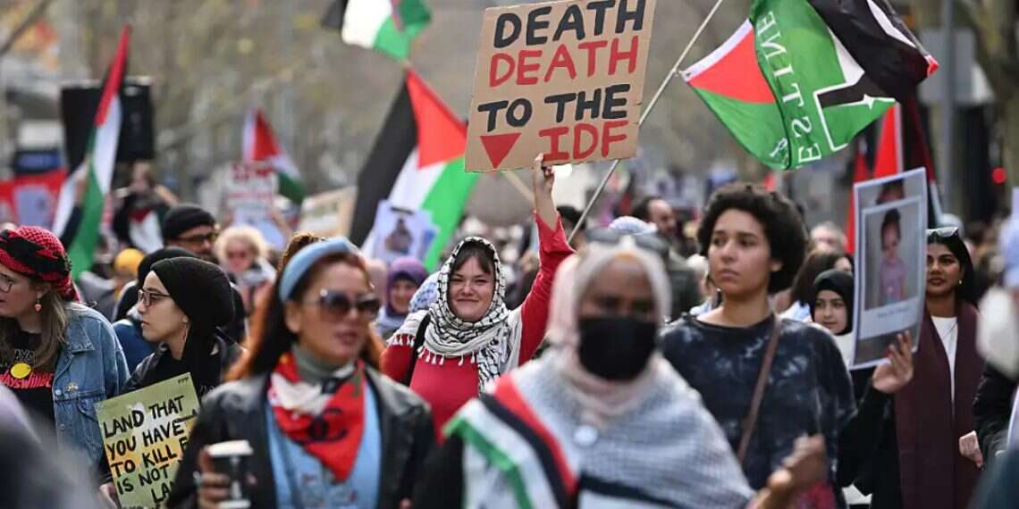 Pro-Palestinian demonstrators in Melbourne, Australia. Photo: EPA When the West excuses terrorism, violence comes to its shores